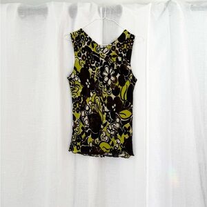 ✿ ⋆｡ Vintage 90s Floral Sheer Tank ⋆｡✿